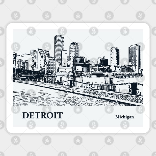 Detroit - Michigan Magnet by Lakeric